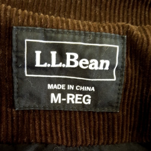 L.L. Bean Brown Corduroy Belted Trench Coat - Picture 6 of 7